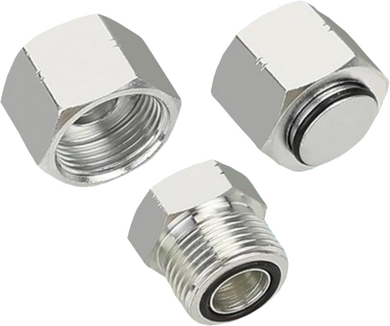 JROUTH ORFS 08 Hydraulic Cap and Plug Hose Tube and Pipe Fitting Kit, 37 Degree Pipe Fitting Kit Cap and Plug Kit(6 Sets） - Image 4